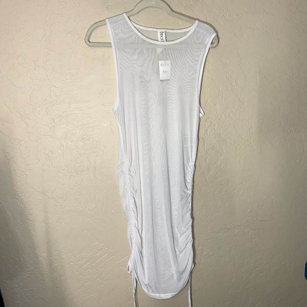 Cotton on white mesh beach mini dress. Swim cover up. size XL. NWT.